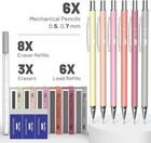 Mechanical Pencil Set  With Lead And Erasers Refills   Usa Free Ship