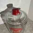 Rare - Vintage Tom s Peanut 2000 Anniv  Peanut Jar W  Clear Lid W red Top 320 