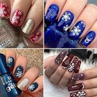  Christmas Nail Art Stickers Decals  Self-adhesive White Nail Decorations 