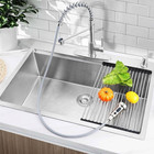33 X 22 Drop In Kitchen Sink With Faucet  16 Gauge Stainless Steel Farmhouse