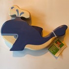 Holztiger Wood Toy Animal Figure Blue Whale Water Fountain Spout Large Germany