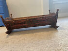 Antique 1700s-1800s Wooden Baby Cradle Crib Hand Painted 