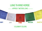 Tibetan Prayer Flag 10 X 10 Large Roll Of 25 Flags     Lung Ta Wind Horse