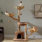 Pawz Road Cat Tree Tower For Large Cats Modern Solid Wood Flower Scratching Post