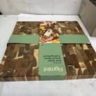 14 x14  End Grain Acacia Wood Cutting Board Natural - Figmint