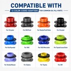 18pc Engine Oil Funnel Kit 1 59qt 1 5l No-spill W  12 Adapters Magnetic Tray Set