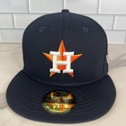 Houston Astros Hat Cap Fitted Mens 7 3 8 Navy Mlb Baseball 2017 World Series