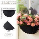 3pcs Half Round Planter Liner 13 6x8x0 2inch Black Felt Half Circle Flower Ba   