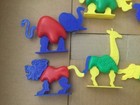 Vintage Zilly Zoo Snap Together Interchangeable Animal   s Elephant Hippo Camel     