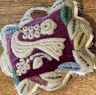 Antique Native American Iroquois Haudenosaunee Beaded Whimsy Pillow C1900 Used