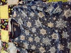 Nautica Pajama Set Blue Snowflake Velour Warm Cozy Womens Medium Nwt