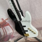 4-strings Jazz Bass Electric Bass Guitar Black white Solid Body Maple Fretboard