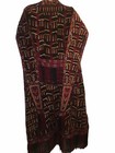 Antique  Vtg Uzbek Tekke Turkmen  Silk Embroidered Coat Chyrpy Mantel Cape