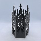 Ashland Halloween Wicked Garden Candle Holder Gothic 8 t Black Metal  no Candle 