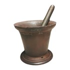 Antique Mortar And Pestal Castle Iron  s  Primitive Old