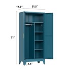 Metal Armoire Wardrobe Closet With Hanging Rod 71   Metal Wardrobe Cabinet