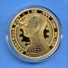 Anonymous Bitcoin 1oz Silver Proof Guardian 24k Gold Finish Limited Ed Crypto 86