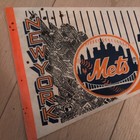 2 Vintage 1970s Ny New York Mets Mlb Baseball 30x12 Full Size Pennants Flag