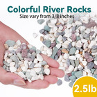 2 5 Lbs Natural Pea Gravel Pebbles For Aquarium  Fish Tank  3 8 Inch Decorative 