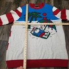 Ugly Christmas Sweater Men s Size 3xlt Santa Relaxing On Beach Red Green White