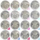 1980-1981 1984-1989 P D Kennedy Half Dollar Bu Mint Cello Run Set 16 Us Coins