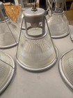 Holophane Lobay 685 Industrial Light Lamp Fixture W glass Shade   Alum  Cover