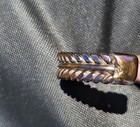 Hand Made Bracelet  Polished Stainless  Dark Patina Finish
