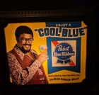1960  70s Pabst Beer Lighted Rosey Grier Pabst Blue Ribbon Beer Sign  very Cool 