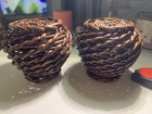 Vintage Set Small Brown Beautifully Hand Woven Round Shaped Vase Baskets Decor