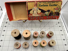 Lot 10 Spools Belding-heminway Silk Threads And Box   Antique