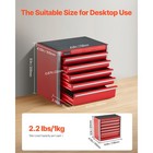 Uimoso Portable 8 6-inch Metal Tool Box With 5 Compartments For Tool Storage Red