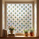 Window Privacy Film Stained Glass  6 Pcs Vintage Static Cling Decorative Window