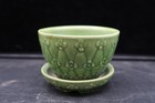 Vtg Shawnee Pottery 452 Quilted Daisy Flower Pot Planter Green Usa Mid Century