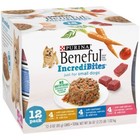Purina Beneful Incredibites Wet Dog Food  Chicken Beef Salmon 3oz 12ct