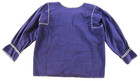 Vintage Handmade Mexican 100  Cotton Purple Ivory Embroidered Peasant Blouse M