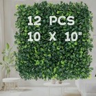 Pcs 10 x10  Artificial Grass Wall Boxwood Panels Greenery Wall 10 10  12