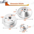 Billet Fit Small Block Chevy V-belt Pulley Kit Sbc Lwp 283 302 305 327 350 400 