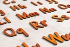 57 Pcs Magnetic Wooden Learn Alphabet Letters Fridge Magnets Toy Eco Friendly