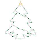 Lighted Christmas Tree Window Silhouette Decoration - 15  - Green And Yellow Lig