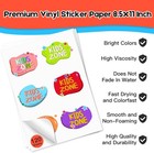 120 Sheets Premium Printable Vinyl Sticker Paper For 120 Sheets  Glossy White 