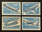 Travelstamps  Russia Matchbox Labels - Soviet Aircraft - Lot Of 4