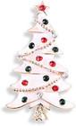 5 Pcs Vintage Crystal Christmas Tree Brooch Pin Jewelry Gift Accessories Woman