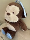 Carters Child Of Mine Musical Monkey Crib Toy Blue Stripe Plays Lullaby Works