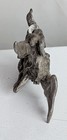 Pewter Dragon Figurine Playing With His Ball Orb 2 5  Long