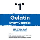Nutricost Empty Capsules Gelatin Size 1-500 Clear Kosher Empty  1  Gel Capsules