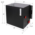 12 Gauge 25-gallon Hydraulic Fluid Reservoir Tank W  Inlet 2  Fnpt 1-1 4 outlet
