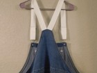 Mens Denim Short Bib Overalls Adjustable Straps New With Tags Xxl