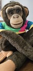 Vintage 1984 17  Childs Playmate Monkey Puppet Chimp Animal Plush Toy Play Doll