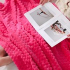 Cozy Throw Blanket 50x60  3d Jacquard  Fuzzy Fleece  Lightweight  Pink