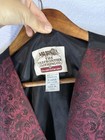 The Old Frontier Clothing Co Men s Paisley Jacquard Vest Burgundy black Xl